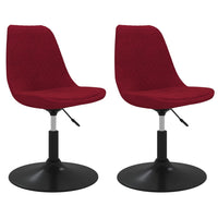 Thumbnail for Esszimmerstühle 2 Stk. Drehbar Weinrot Samt