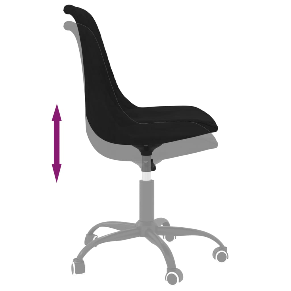 Esszimmerstühle 2 Stk. Drehbar Schwarz Stoff