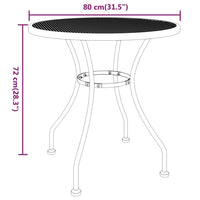 Thumbnail for Gartentisch Ø80x72 cm Streckmetall Anthrazit