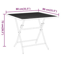 Thumbnail for Gartentisch 80x80x72 cm Streckmetall Anthrazit
