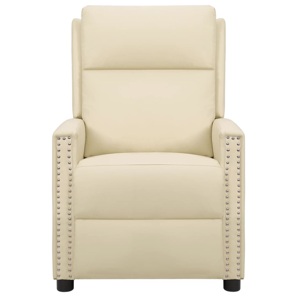 Relaxsessel Creme Kunstleder