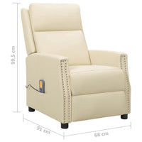 Thumbnail for Massagesessel Creme Kunstleder