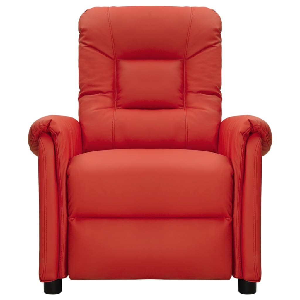 Massagesessel Weinrot Kunstleder