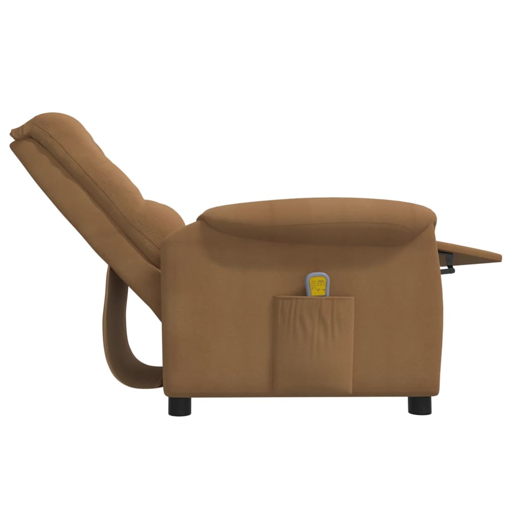 Massagesessel Taupe Mikrofasergewebe