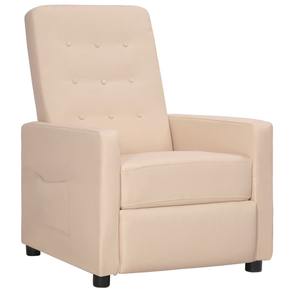 Relaxsessel Taupe Stoff