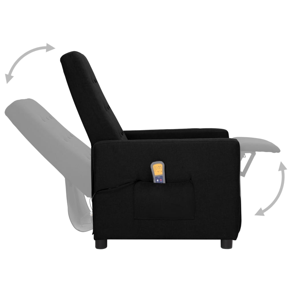 Massagesessel Schwarz Stoff