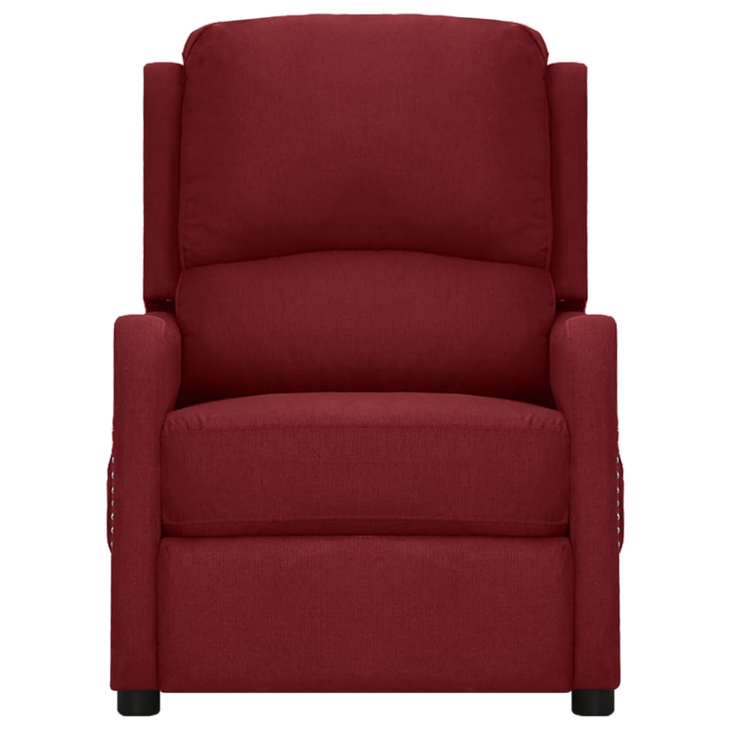 Massagesessel Weinrot Stoff