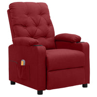 Thumbnail for Massagesessel Weinrot Stoff