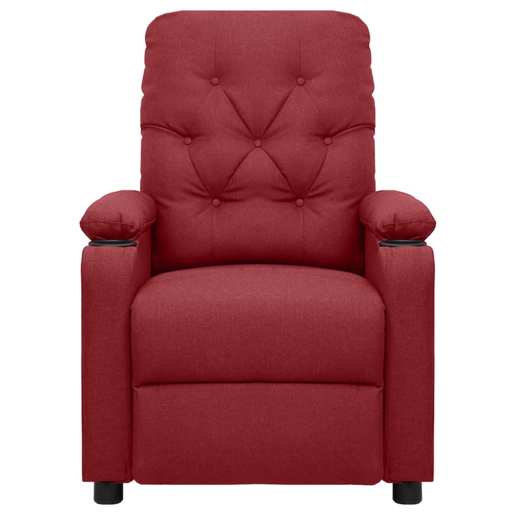 Massagesessel Weinrot Stoff