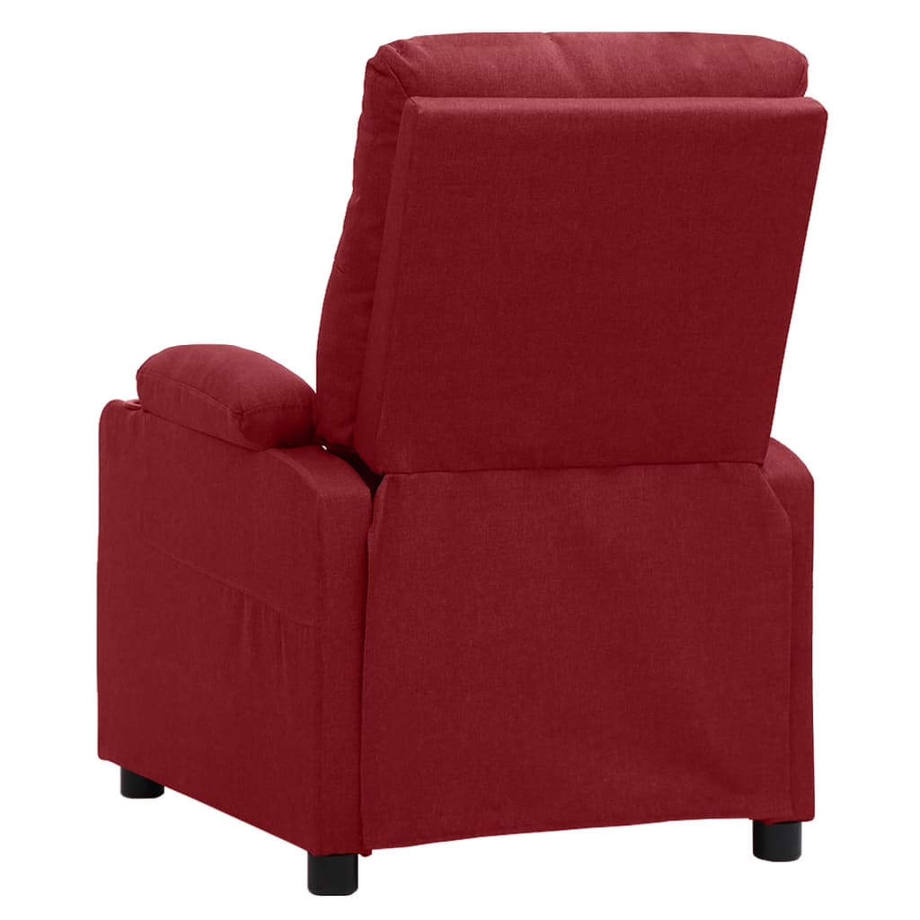 Massagesessel Weinrot Stoff
