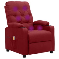 Thumbnail for Massagesessel Weinrot Stoff