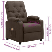 Thumbnail for Massagesessel Braun Stoff