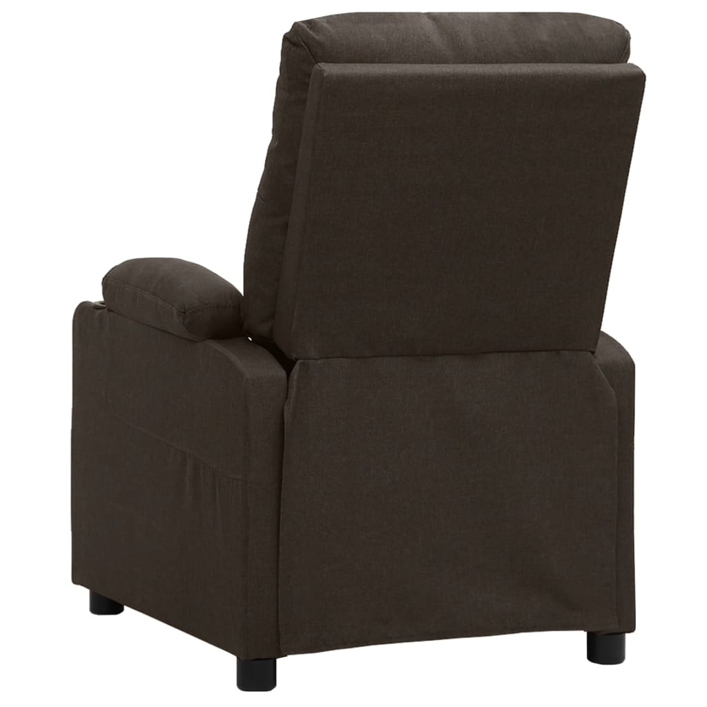 Massagesessel Dunkelbraun Stoff