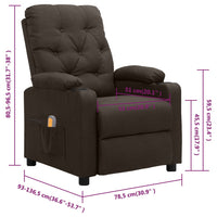 Thumbnail for Massagesessel Dunkelbraun Stoff