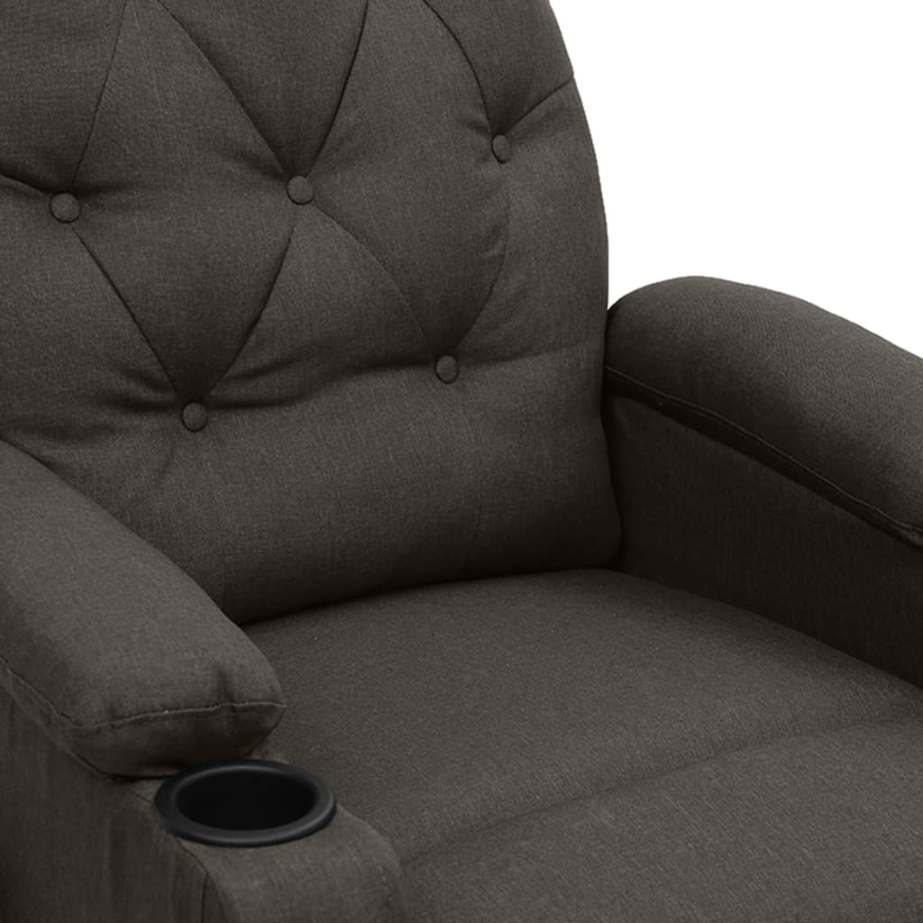 Massagesessel Taupe Stoff