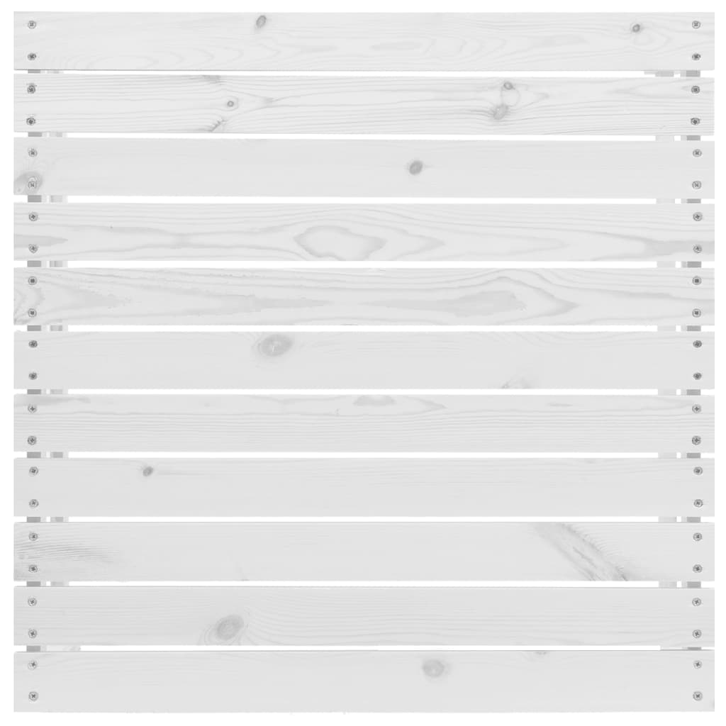 3-tlg. Garten-Lounge-Set Weiß Kiefer Massivholz