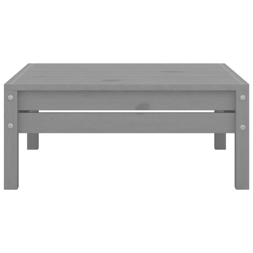 13-tlg. Garten-Lounge-Set Grau Kiefer Massivholz