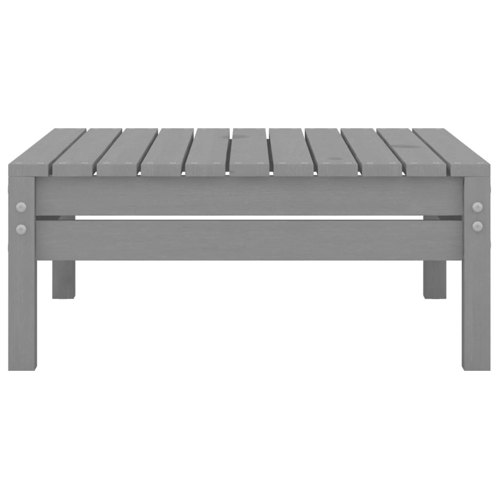 13-tlg. Garten-Lounge-Set Grau Kiefer Massivholz