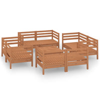 Thumbnail for 9-tlg. Garten-Lounge-Set Honigbraun Massivholz Kiefer