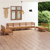 Thumbnail for 8-tlg. Garten-Lounge-Set Honigbraun Massivholz Kiefer