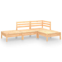 Thumbnail for 4-tlg. Garten-Lounge-Set Massivholz Kiefer