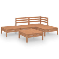 Thumbnail for 5-tlg. Garten-Lounge-Set Massivholz Kiefer Honigbraun