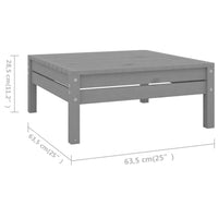 Thumbnail for 6-tlg. Garten-Lounge-Set Massivholz Kiefer Grau