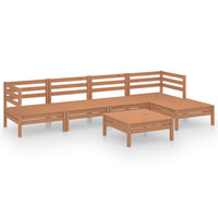 Thumbnail for 6-tlg. Garten-Lounge-Set Massivholz Kiefer Honigbraun