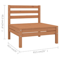 Thumbnail for 6-tlg. Garten-Lounge-Set Massivholz Kiefer Honigbraun