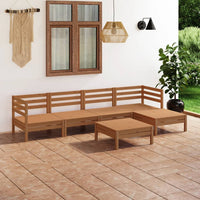 Thumbnail for 6-tlg. Garten-Lounge-Set Massivholz Kiefer Honigbraun