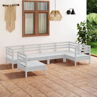 Thumbnail for 6-tlg. Garten-Lounge-Set Massivholz Kiefer Weiß