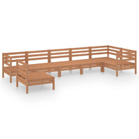 Thumbnail for 7-tlg. Garten-Lounge-Set Massivholz Kiefer Honigbraun