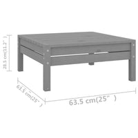 Thumbnail for 12-tlg. Garten-Lounge-Set Massivholz Kiefer Grau