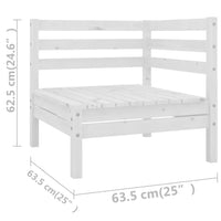 Thumbnail for 12-tlg. Garten-Lounge-Set Weiß Kiefer Massivholz