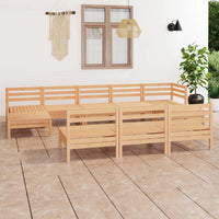 Thumbnail for 10-tlg. Garten-Lounge-Set Massivholz Kiefer