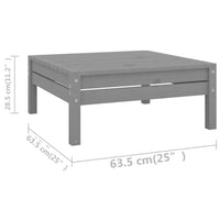 Thumbnail for 11-tlg. Garten-Lounge-Set Grau Massivholz Kiefer