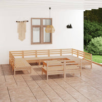 Thumbnail for 12-tlg. Garten-Lounge-Set Massivholz Kiefer