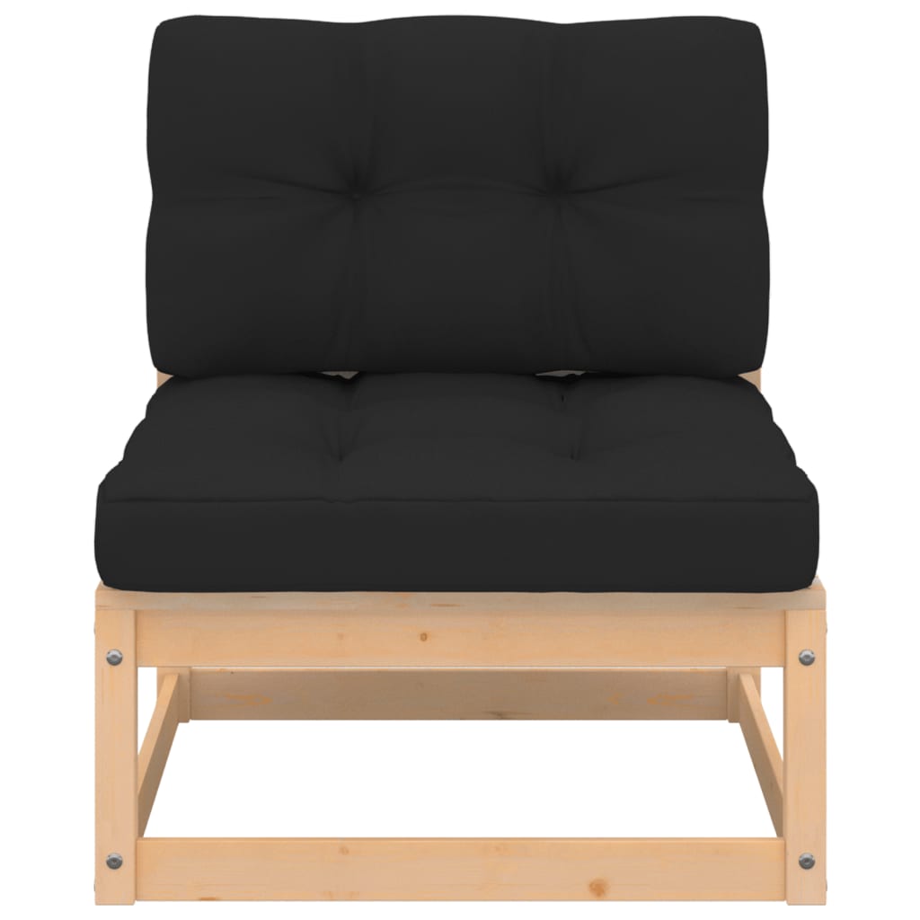 8-tlg. Garten-Lounge-Set mit Kissen Massivholz Kiefer