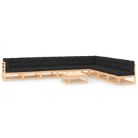 Thumbnail for 10-tlg. Garten-Lounge-Set mit Kissen Massivholz Kiefer