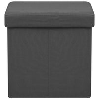 Thumbnail for Hocker mit Stauraum Katzenmuster Dunkelgrau Stoff