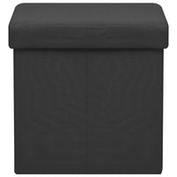 Thumbnail for Hocker mit Stauraum Katzenmuster Schwarz Stoff