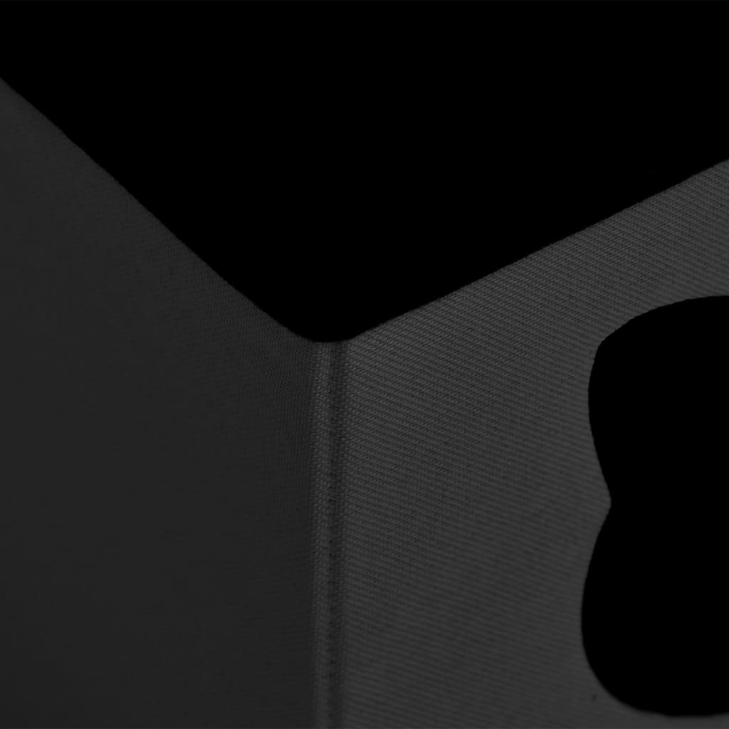 Hocker mit Stauraum Katzenmuster Schwarz Stoff