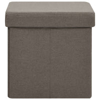 Thumbnail for Hocker mit Stauraum Katzenmuster Taupe Stoff