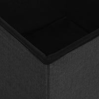 Thumbnail for Hocker mit Stauraum Schwarz Leinenoptik