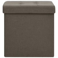 Thumbnail for Hocker mit Stauraum 2 Stk. Braun Leinenoptik