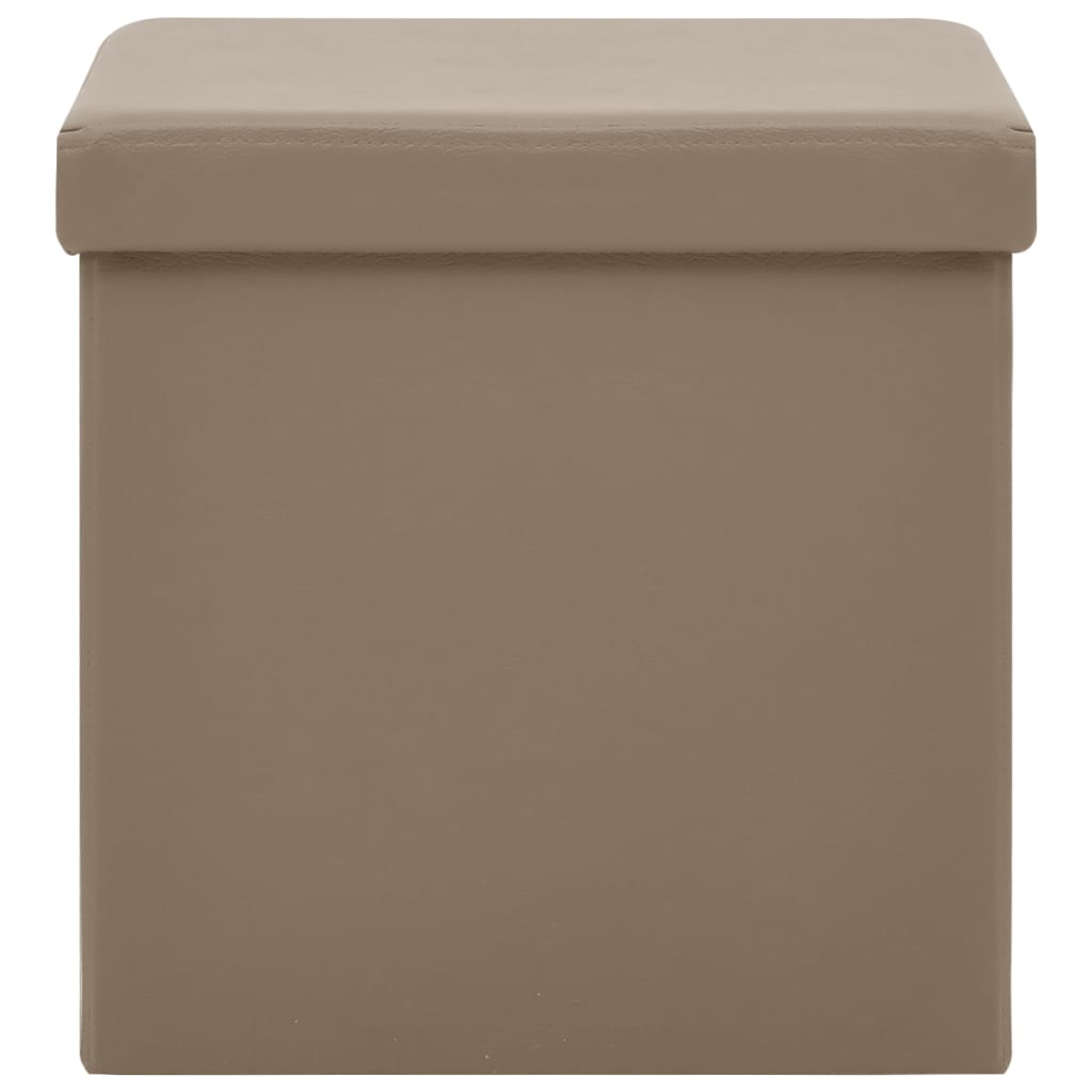 Hocker mit Stauraum Cappuccino-Braun PVC