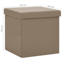 Thumbnail for Hocker mit Stauraum Cappuccino-Braun PVC