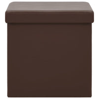Thumbnail for Hocker mit Stauraum 2 Stk. Braun PVC