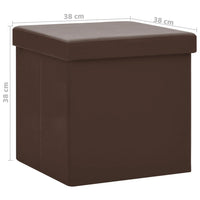 Thumbnail for Hocker mit Stauraum 2 Stk. Braun PVC