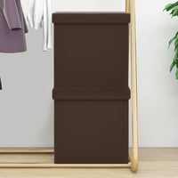 Thumbnail for Hocker mit Stauraum 2 Stk. Braun PVC